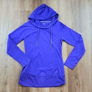 💜Cascade Sport Purple Hoodie Tunic Top Medium